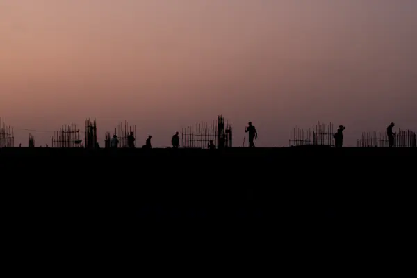 Rebar at dusk
