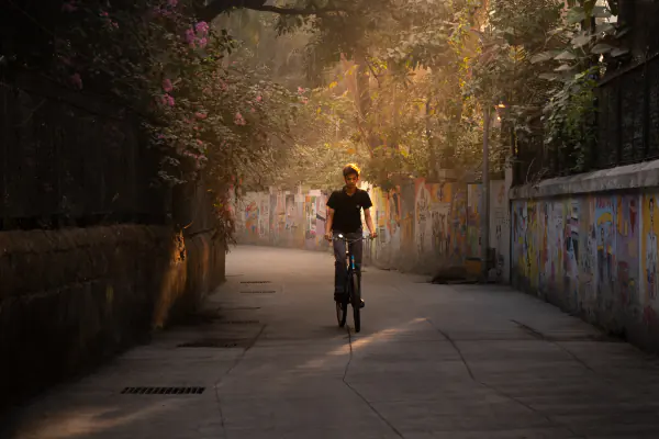 Down the painted lane