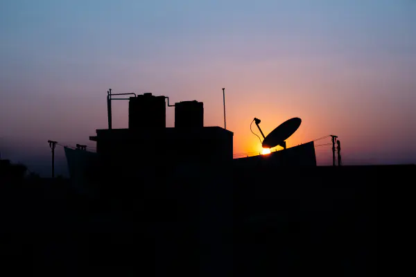 Dishes on the roof