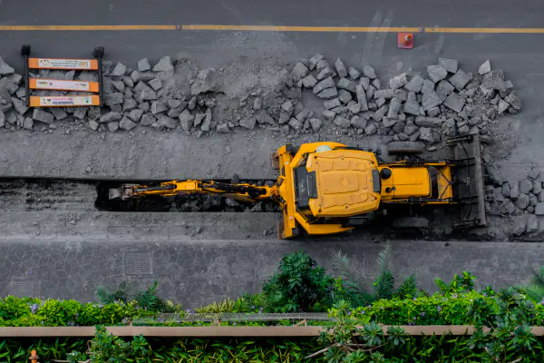 Digging up the road
